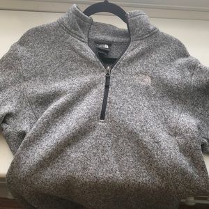 Men’s northface grey fleece 1/4 zip